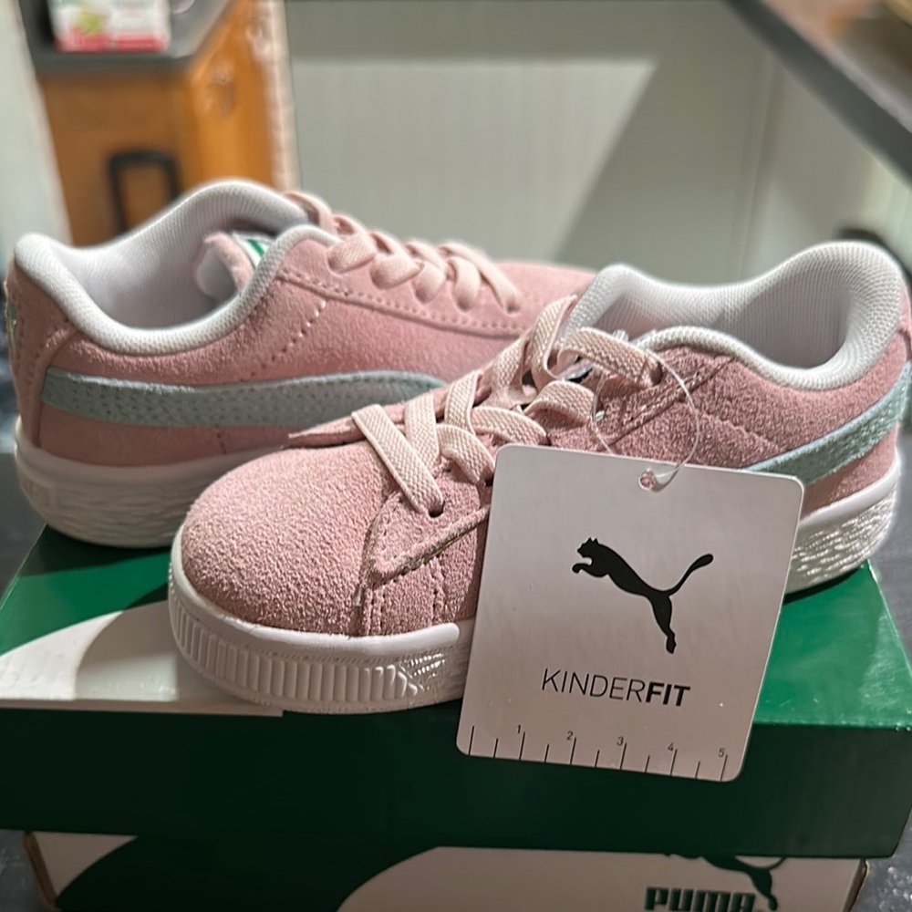Puma Kids' Pink Suede Sneakers